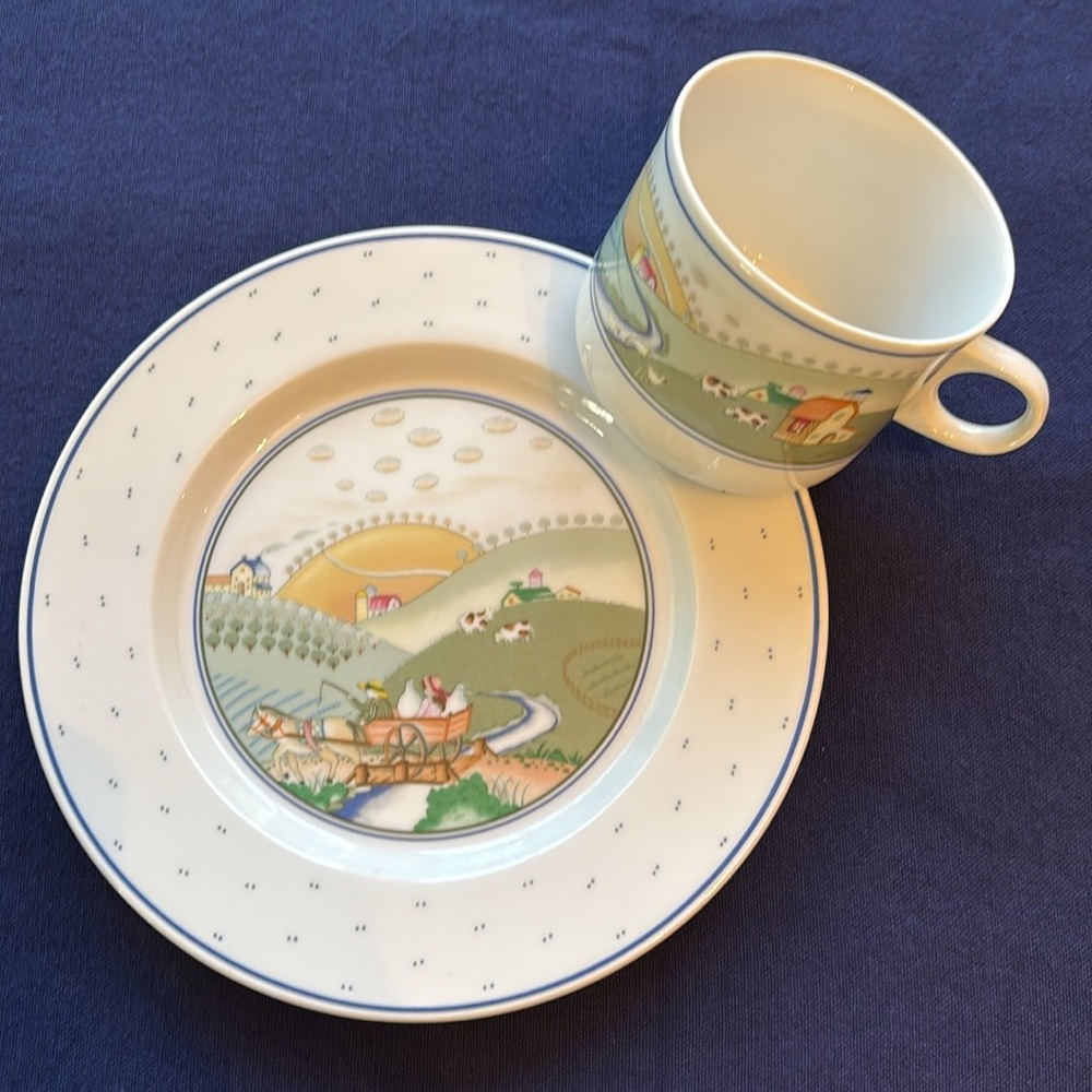 👨‍🌾 STUDIO NOVA ROLLING HILLS SINGLE PLACE SETTING W/ CHIPPED SALAD PLATE - Picture 3 of 8